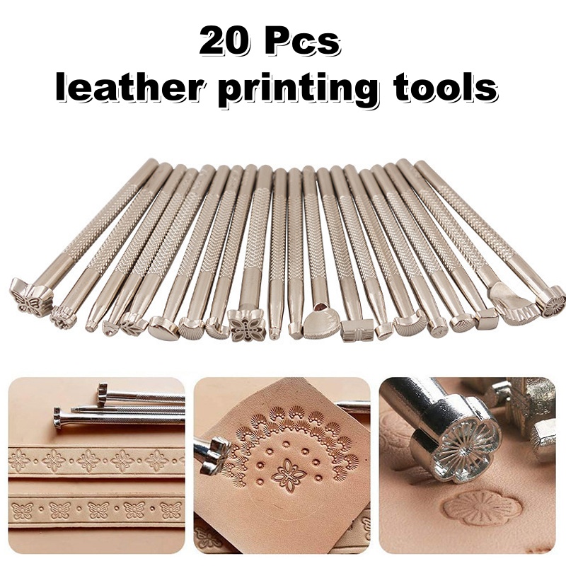Leather Work Organiser - 20 outils de marquage pour cuir,