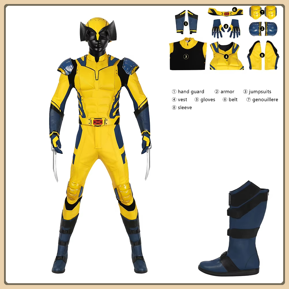Leather Work Pants - Wolf Logan Cosplay Disfraz Costume bottes
