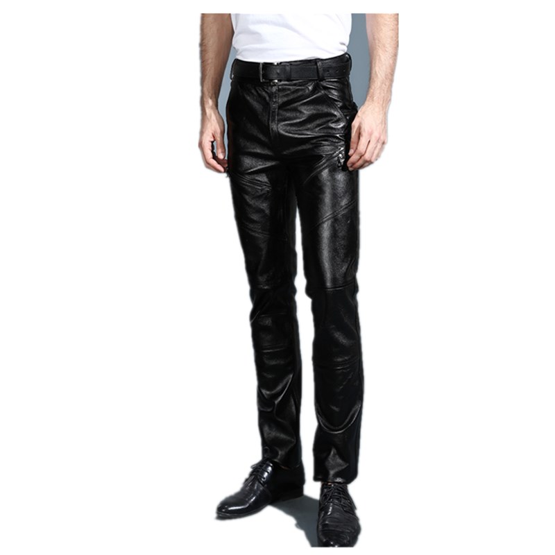 Leather Work Pants - Pantalons en cuir véritable pour jeunes