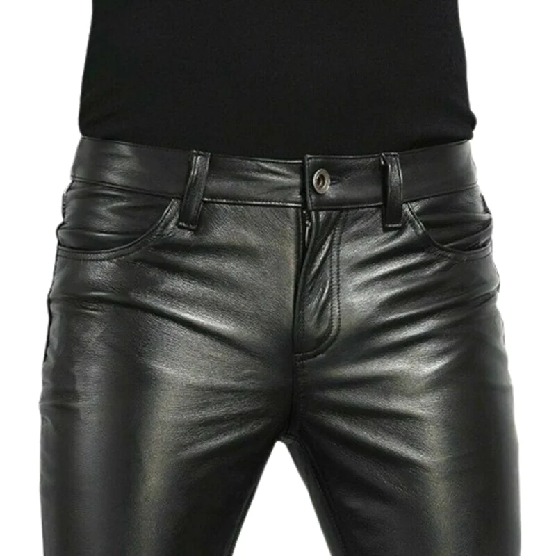 Leather Work Pants - Choix pantalons en cuir PU hommes