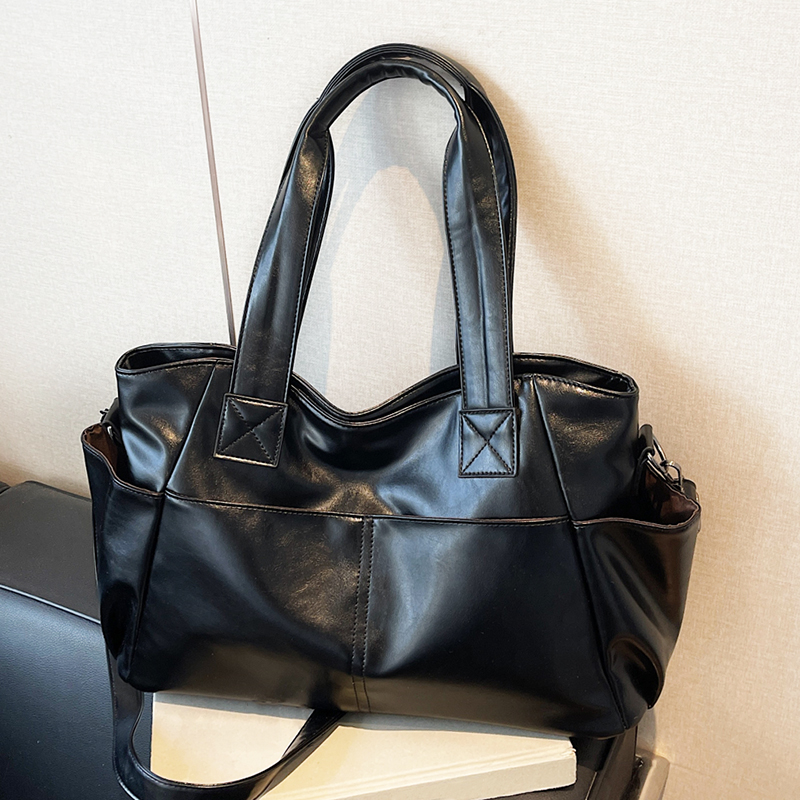 Leather Work Handbags - Sac à main rétro en cuir
