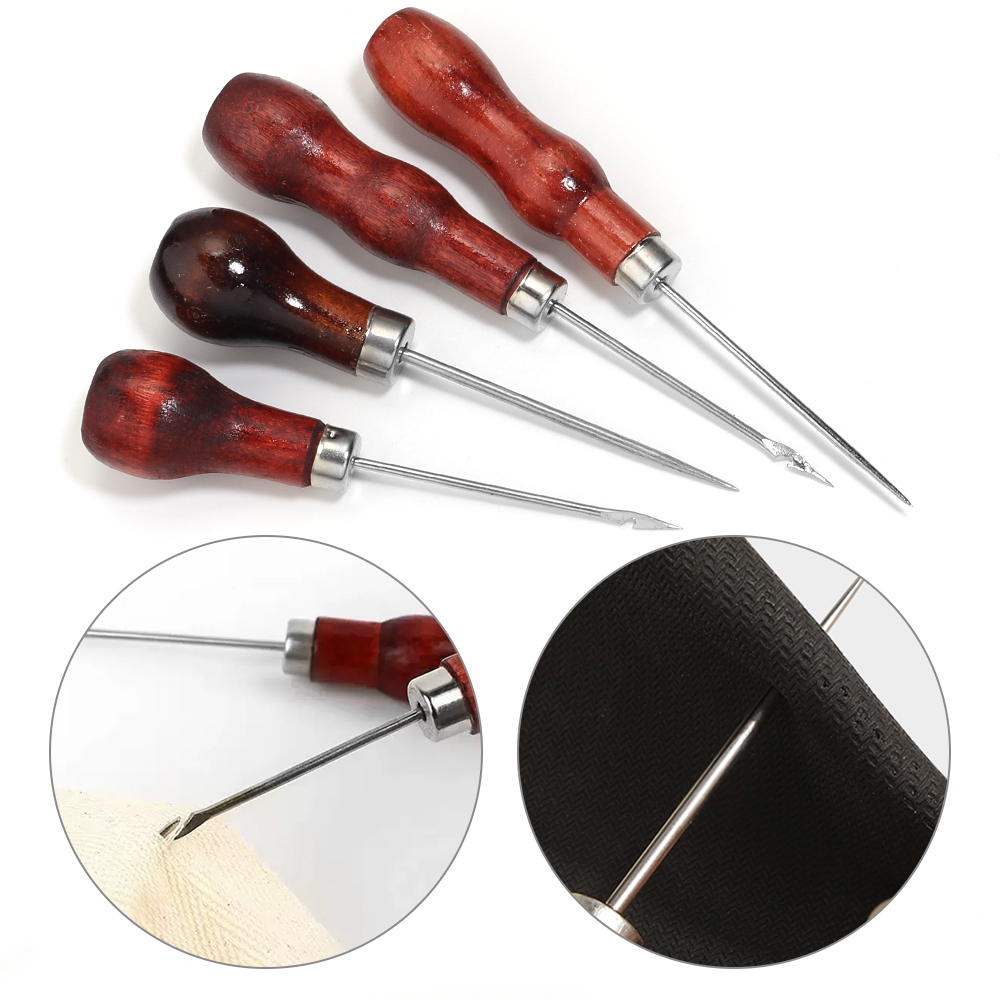 Leatherwork Needles - Poinçons à manche en bois, bricolage,