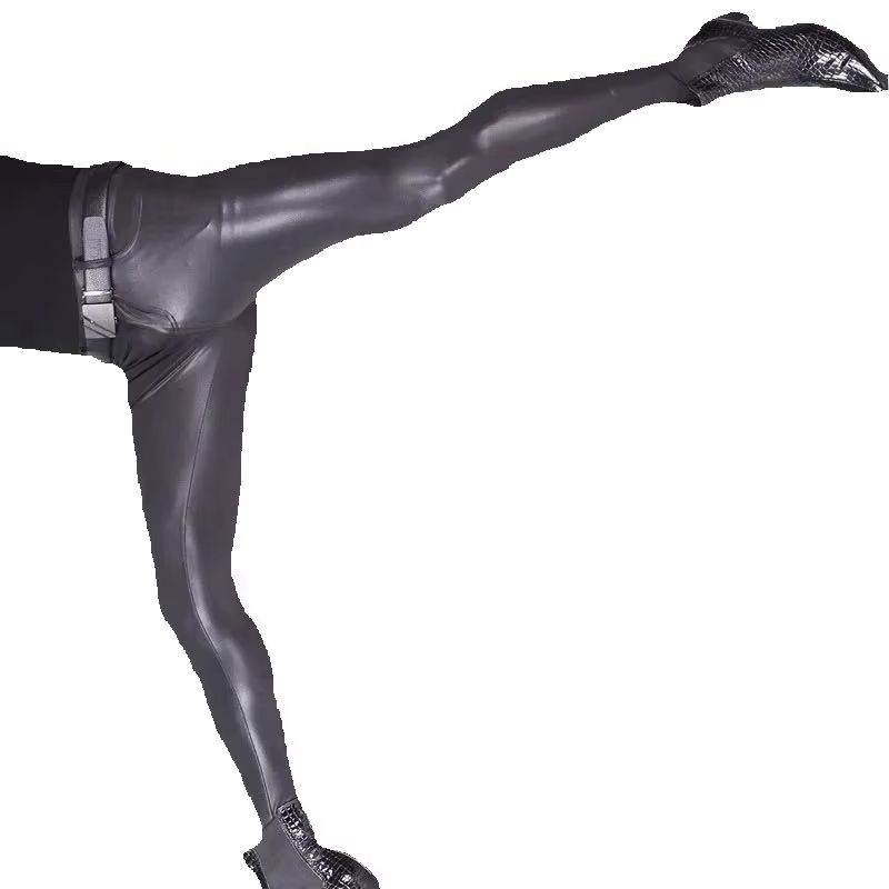 Leather Work Pants - Mode jean moulant pantalon décontracté Sexy