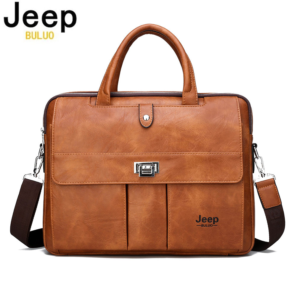 Leather Work Handbags - Sacoche en cuir pour homme Jeep
