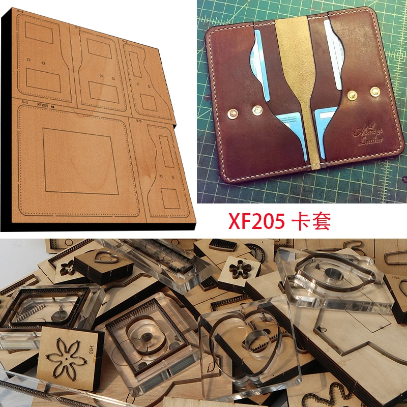 Leathercraft Japan - Porte-cartes en bois à lame en