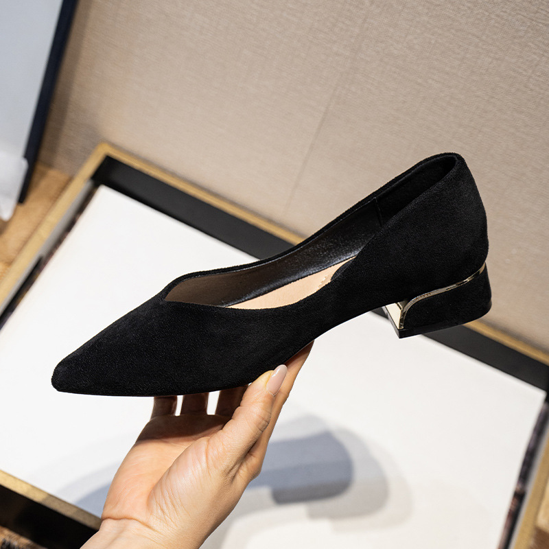 Chaussures habillées en daim à - Leather Work Heels avis et prix