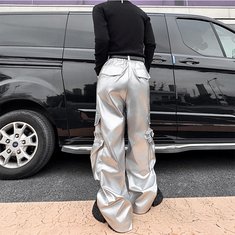 Pantalon en cuir argenté pour  - Leather Work Pants avis et prix