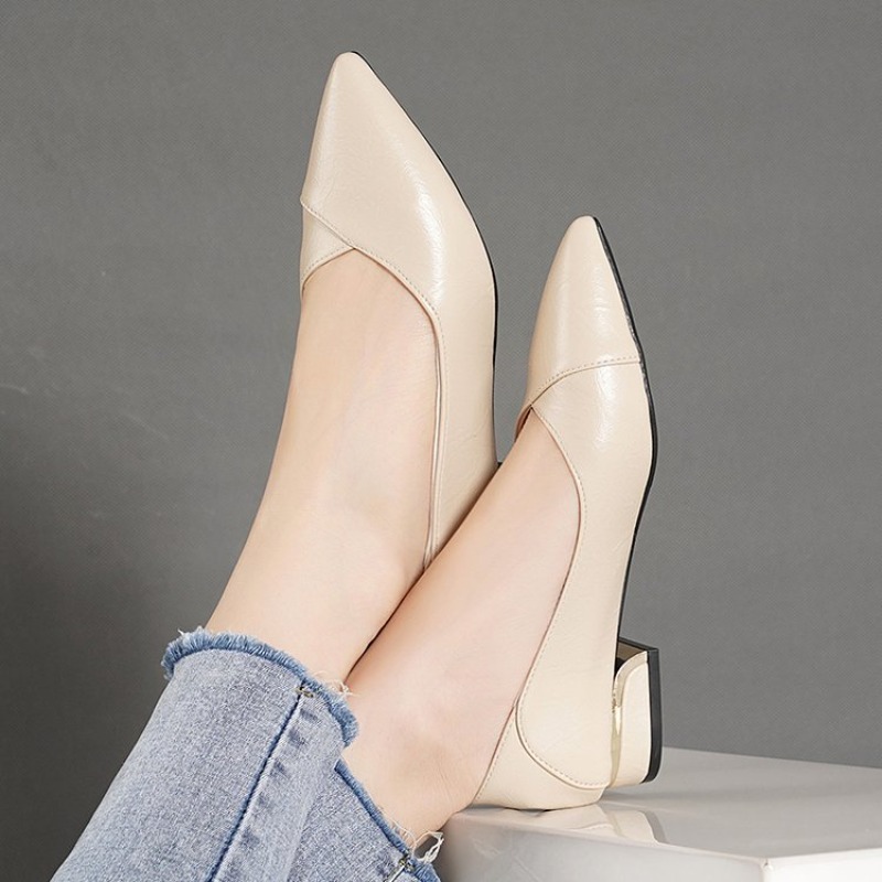 Nouvelles Chaussures en Cuir p - Leather Work Heels avis et prix