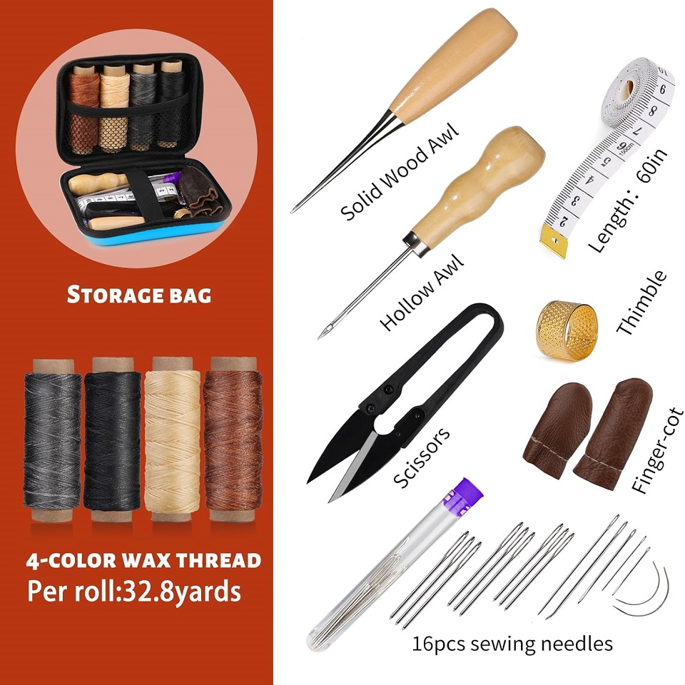 BUDDUR-Kit d'outils de couture - Leatherwork Needles avis et prix