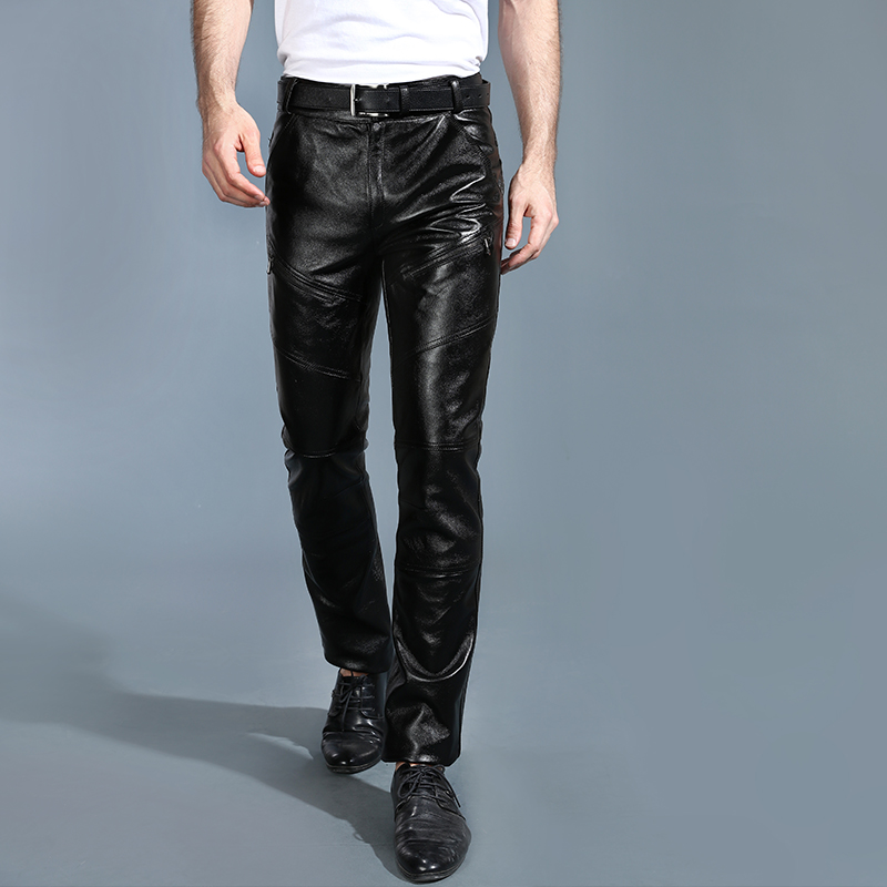 Pantalons en cuir véritable po - Leather Work Pants avis et prix