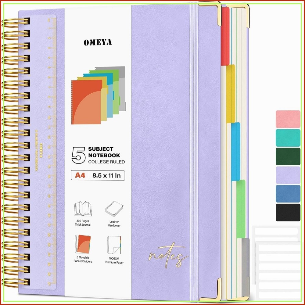Carnet A4 en cuir 5 sujets, 30 - Leatherwork Products avis et prix