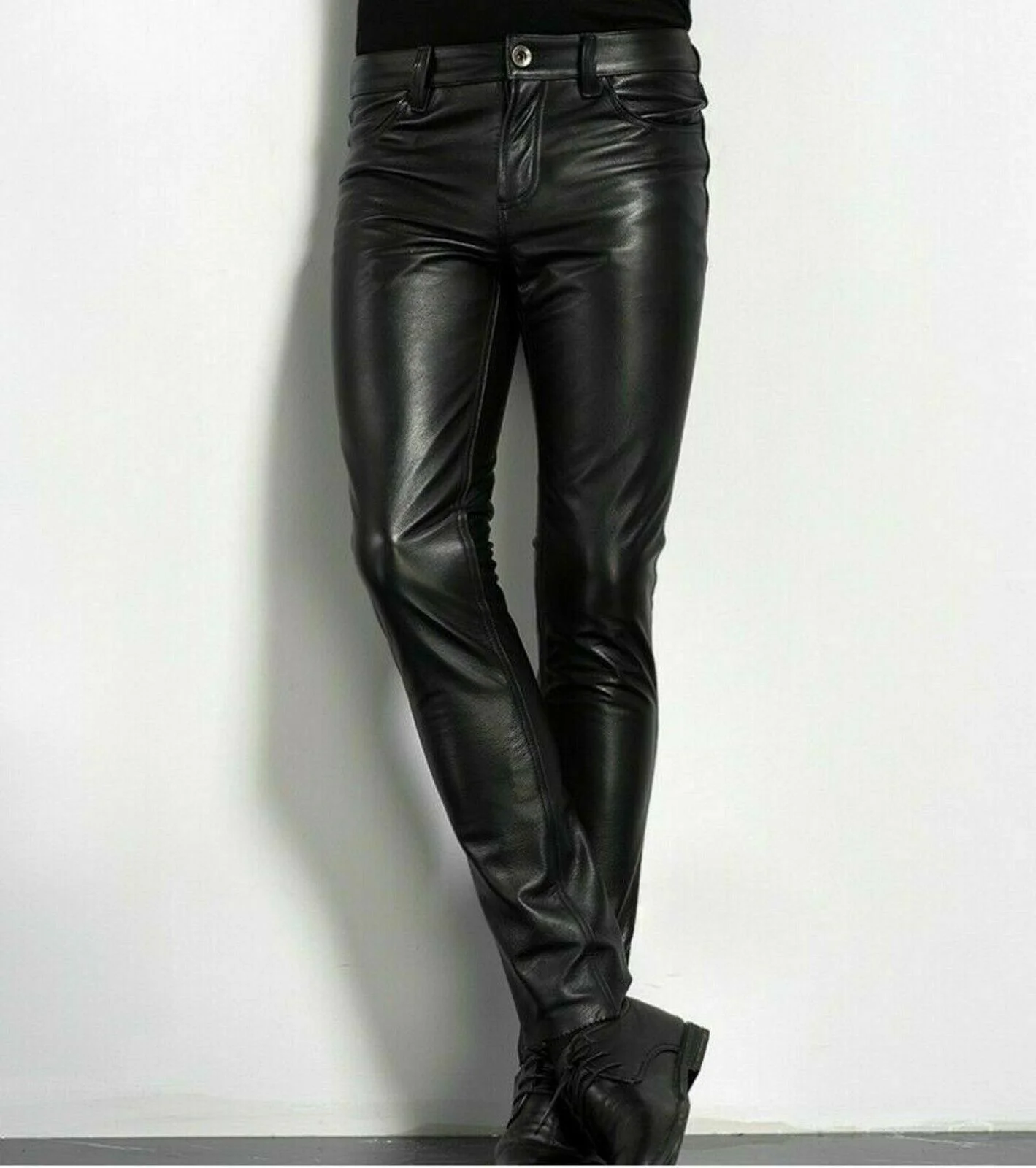 Choix pantalons en cuir PU hom - Leather Work Pants avis et prix