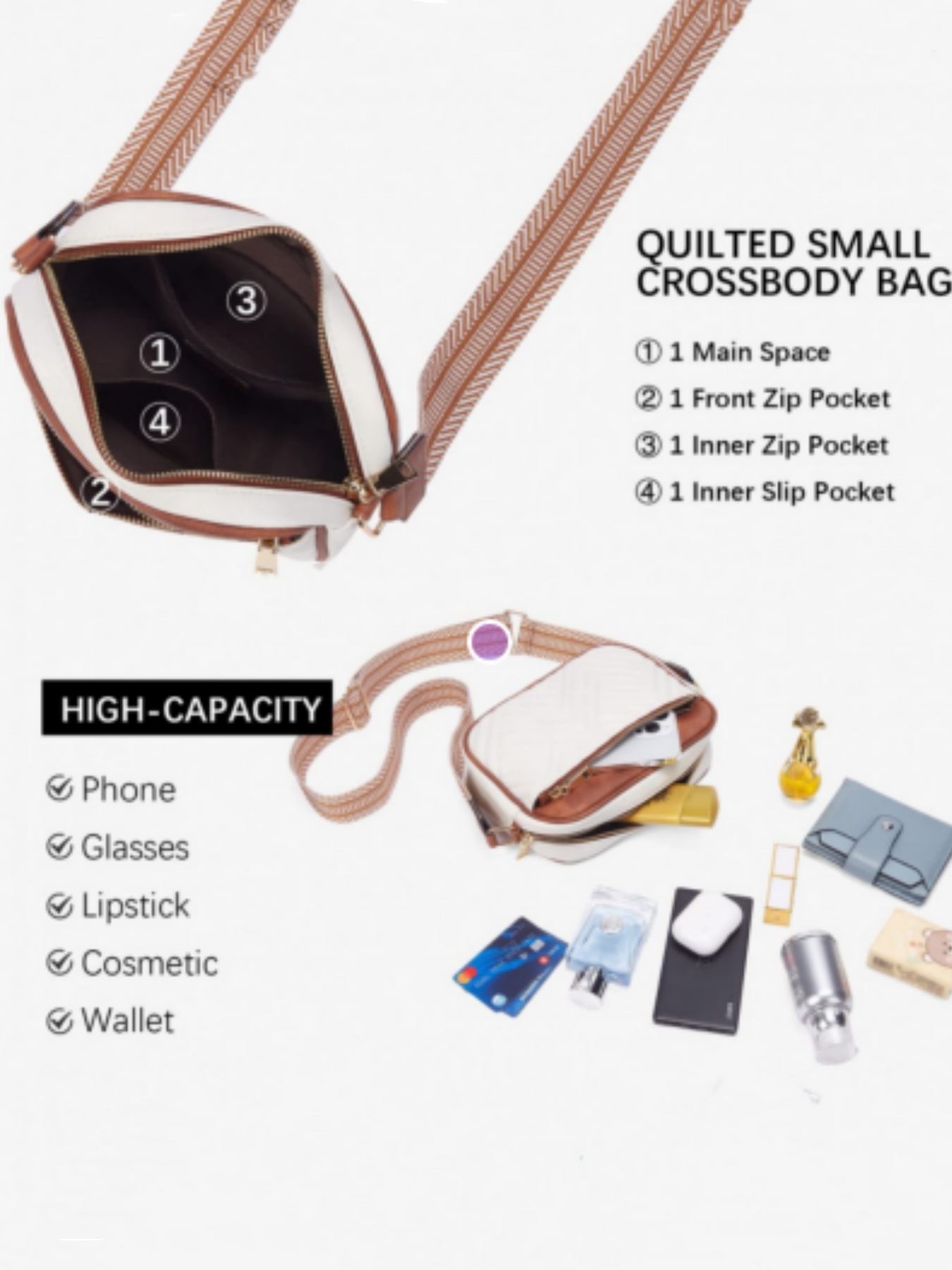Sac à bandoulière matelassé po - Leatherwork Products avis et prix