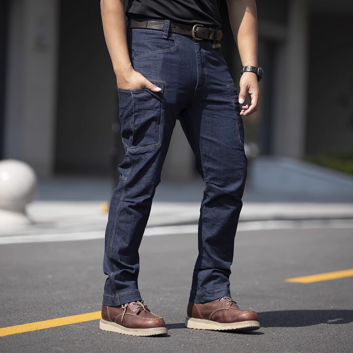 Jean tactique militaire pour h - Leather Work Pants avis et prix