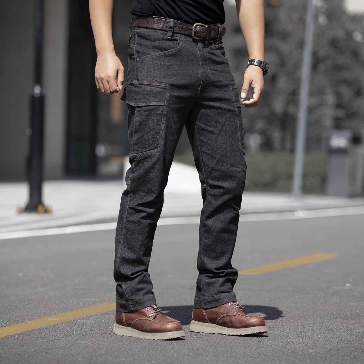 Jean tactique militaire pour h - Leather Work Pants avis et prix