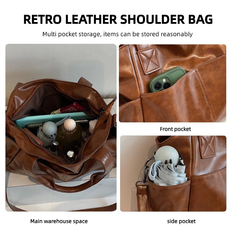 Sac à main rétro en cuir soupl - Leather Work Handbags avis et prix