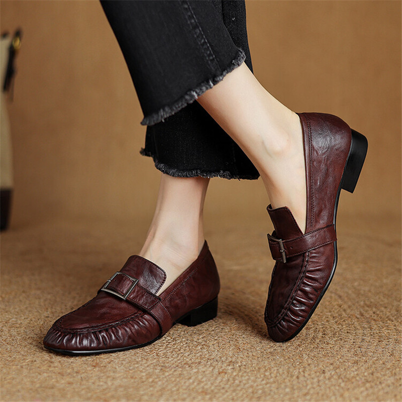 Escarpins en cuir véritable po - Leather Work Heels avis et prix