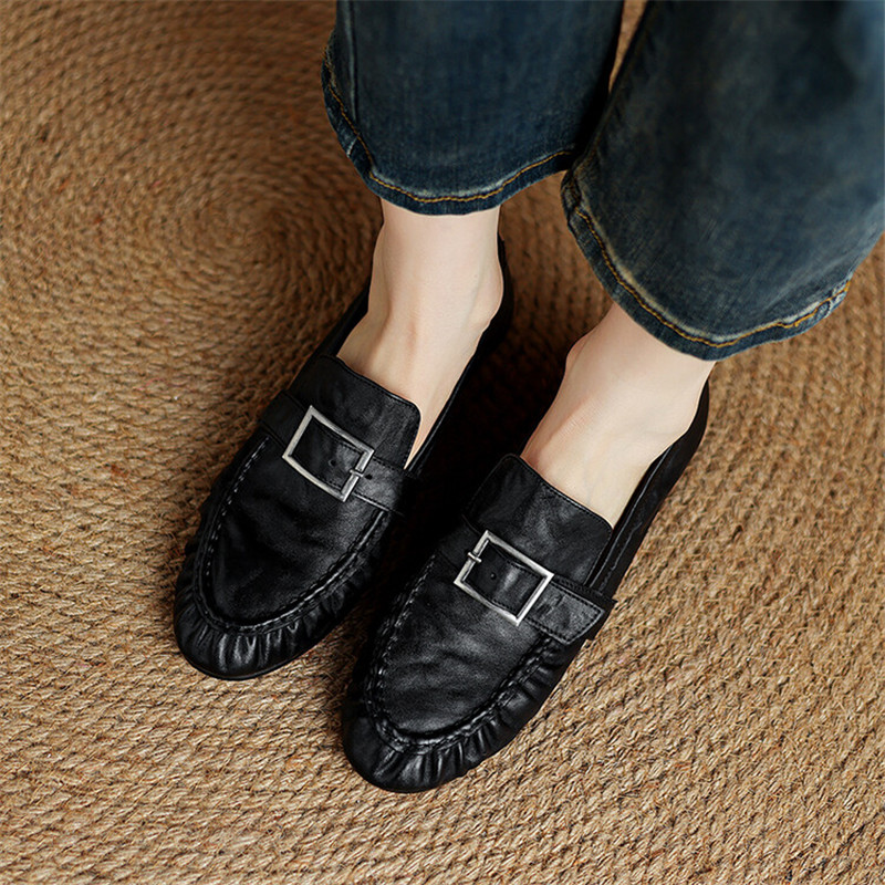 Escarpins en cuir véritable po - Leather Work Heels avis et prix