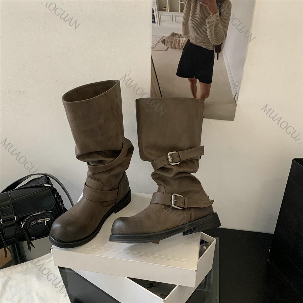Printemps automne talon épais  - Leather Work Heels avis et prix