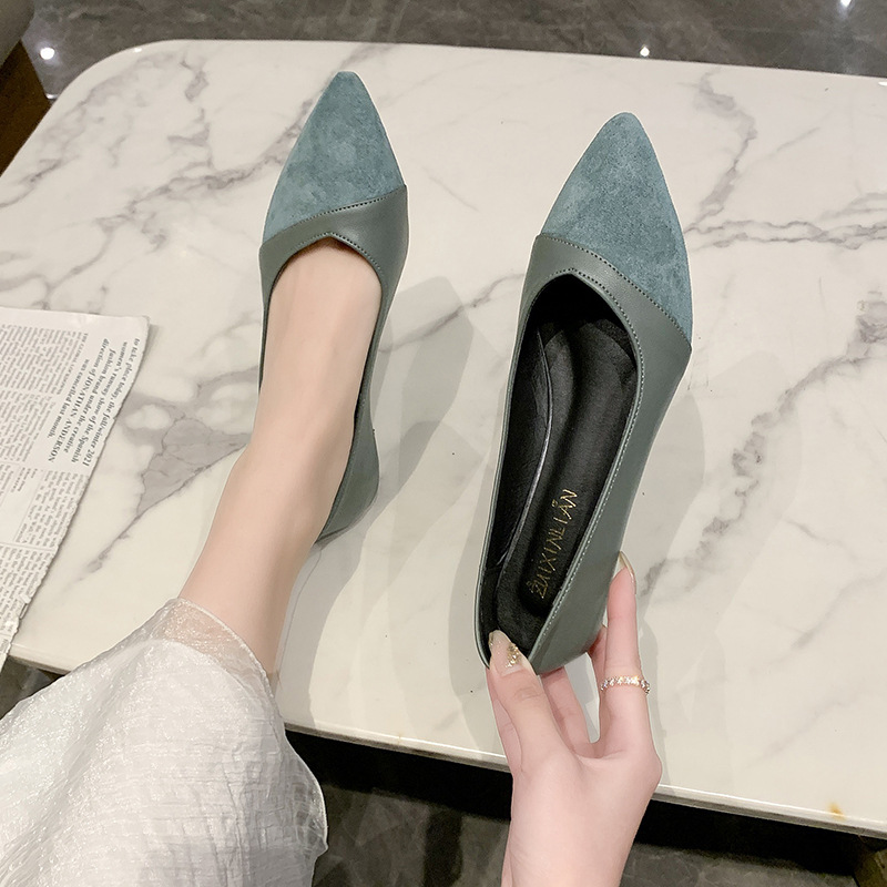Chaussures plates en cuir noir - Leather Work Heels avis et prix