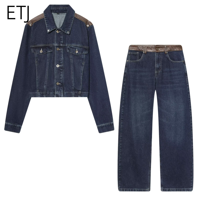 Ensemble veste en jean et pant - Leather Work Pants avis et prix