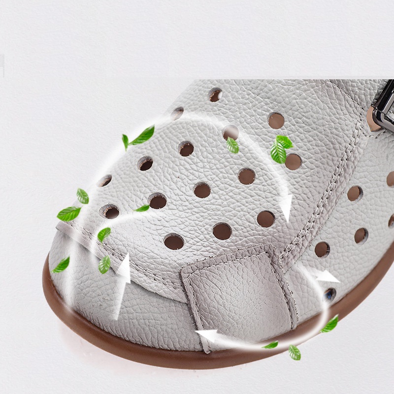Nouvelles sandales à talon bas - Leather Work Heels avis et prix