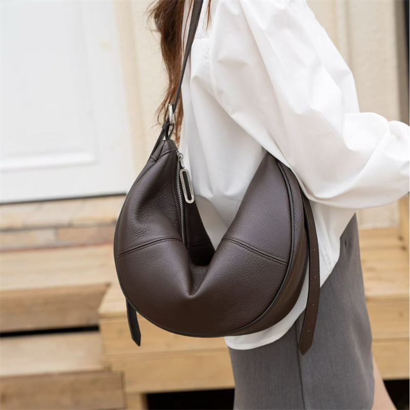 Sac Hobo Demi-Lune en Cuir Vér - Leather Work Handbags avis et prix