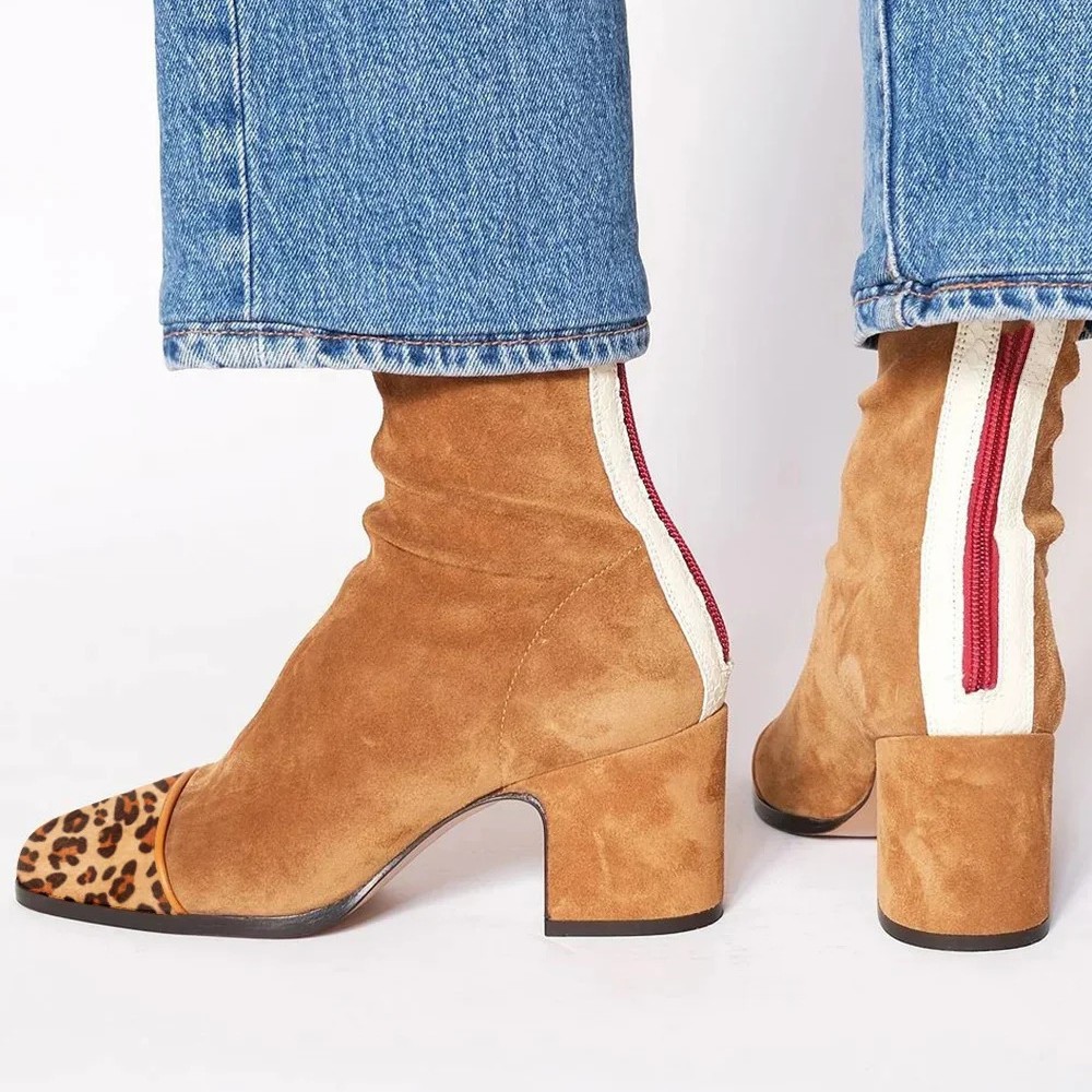 Bottes en cuir suédé pour femm - Leather Work Heels avis et prix