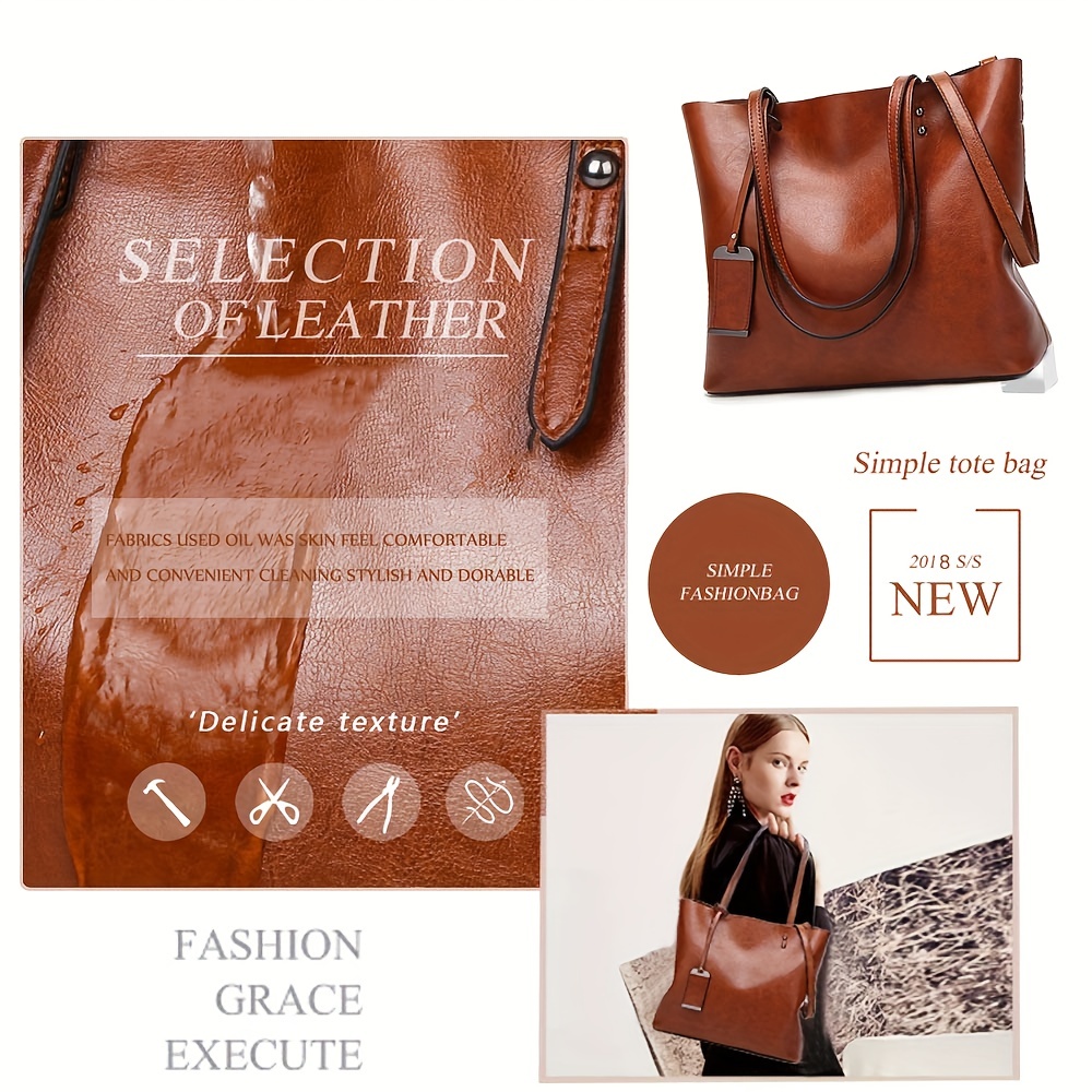 Sac à main fourre-tout en cuir - Leather Work Handbags avis et prix