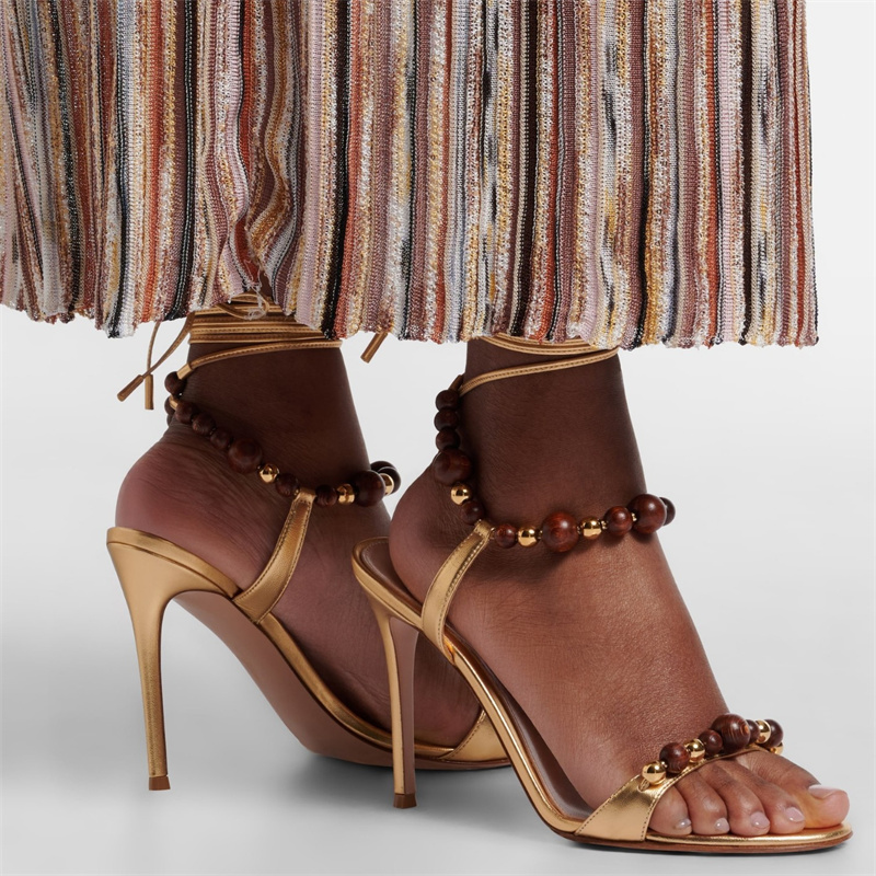 Sandales rétro de luxe en cuir - Leather Work Heels avis et prix
